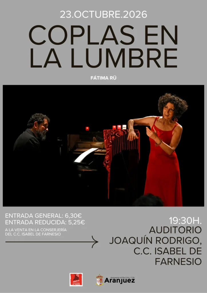 Cartel oficial Coplas en la lumbre en Aranjuez 2026